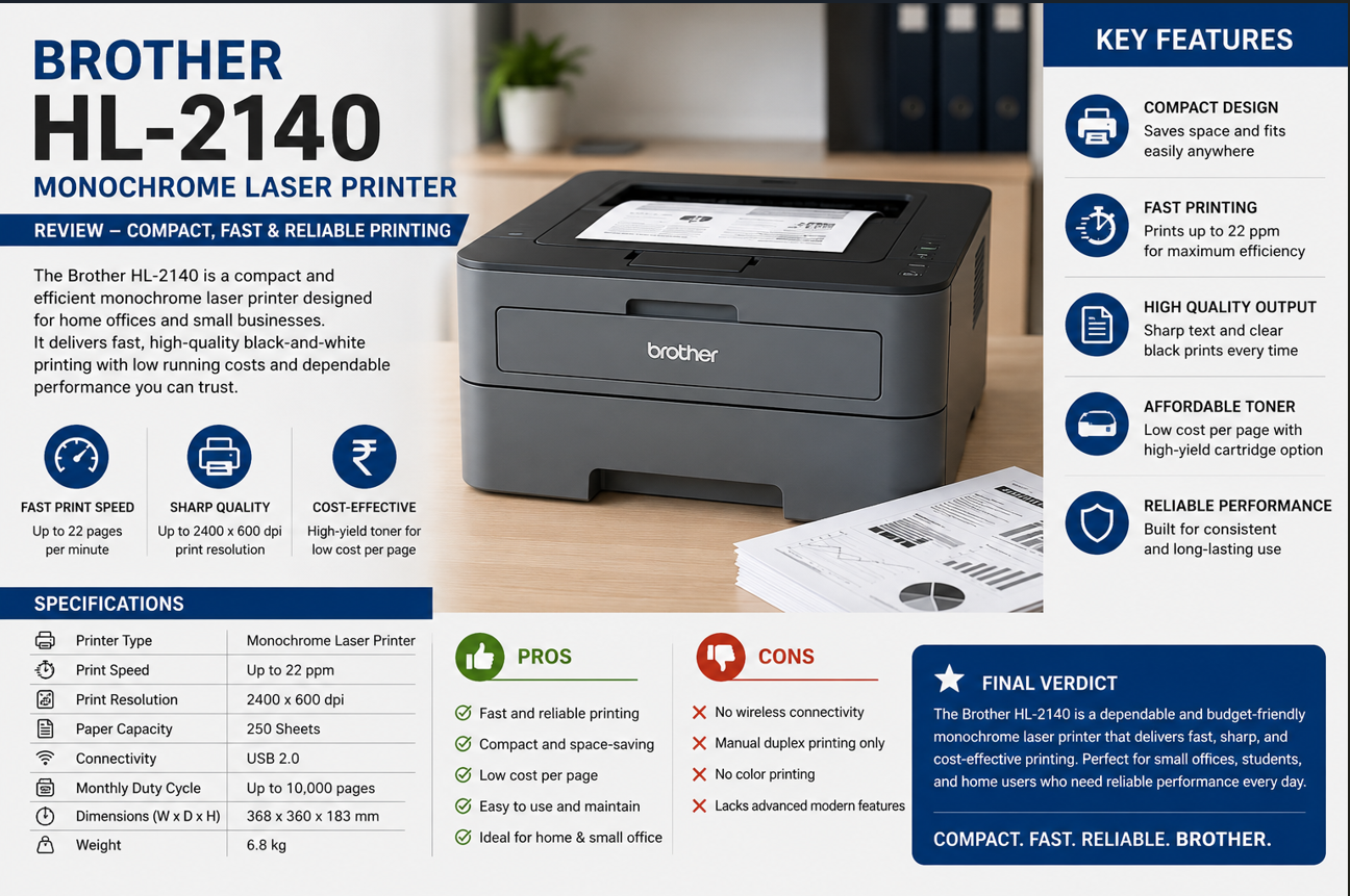 Laser Printer Review – Compact, Fast & Reliable Printing