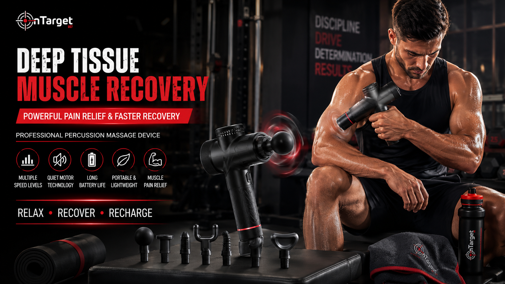 Massager – Deep Tissue Muscle Recovery Device for Pain Relief & Relaxation