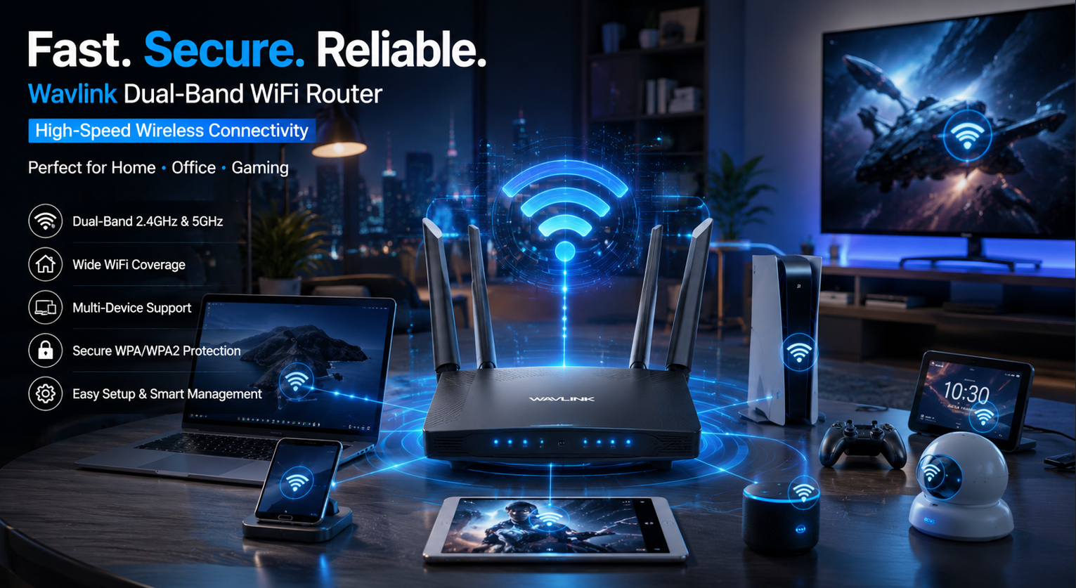 WiFi Router – High-Speed Dual-Band Wireless Connectivity for Home & Office